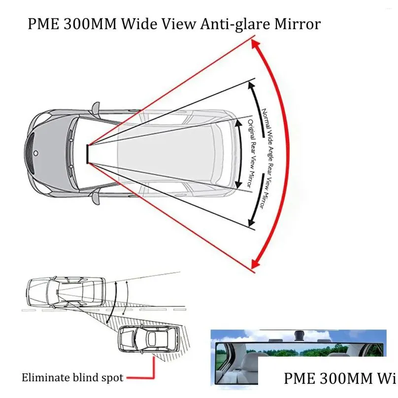 Interior Accessories Anti-glare Rear View Mirror Universal Car Truck Rotate Rearview Reverse