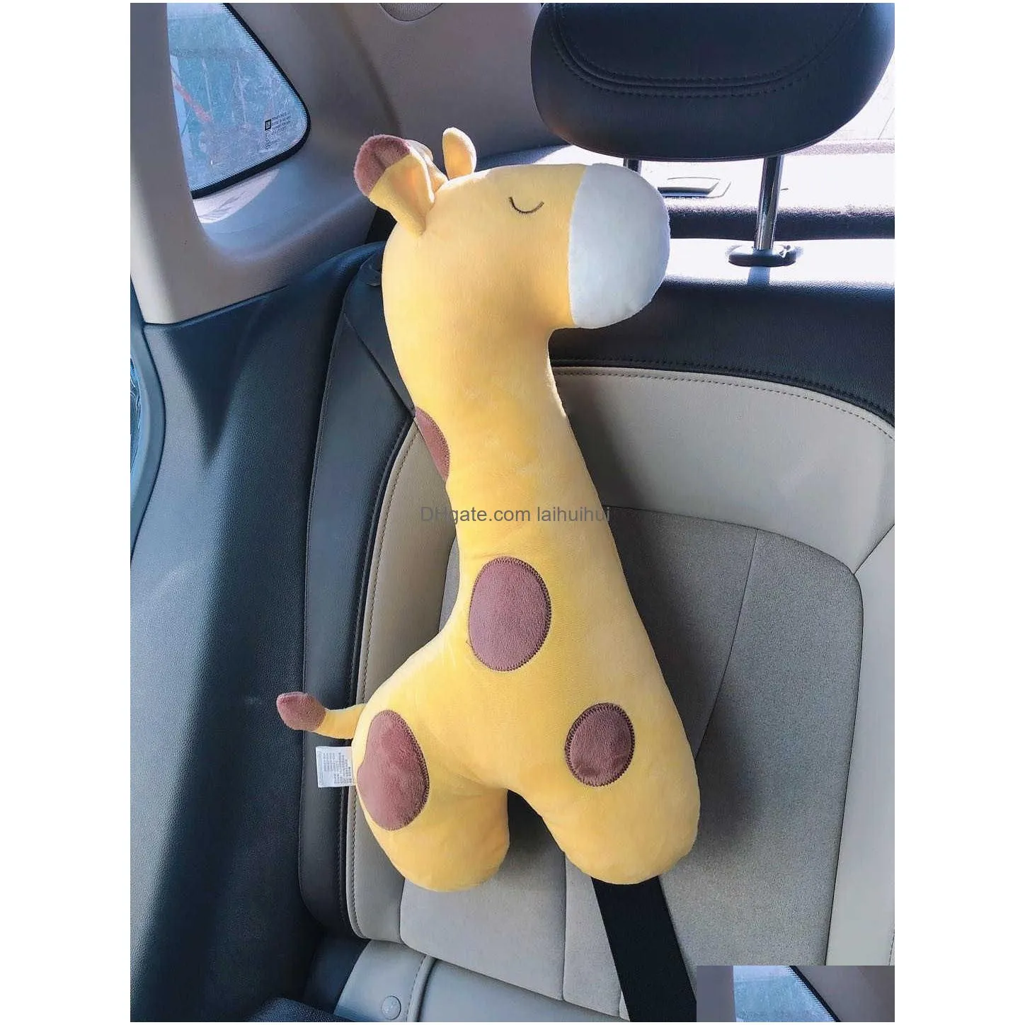 safety belts accessories 1 pc car giraffe seat belt pillow shoulder pads pillow neck cartoon throw pillow car seat belt shoulder pads seat belt cover