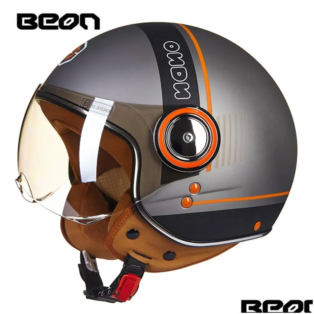 Motorcycle Helmet Chopper 3 4 Open Face Vintage Helmet Moto Casque Casco Capacete Men Women Scooter Motorbike