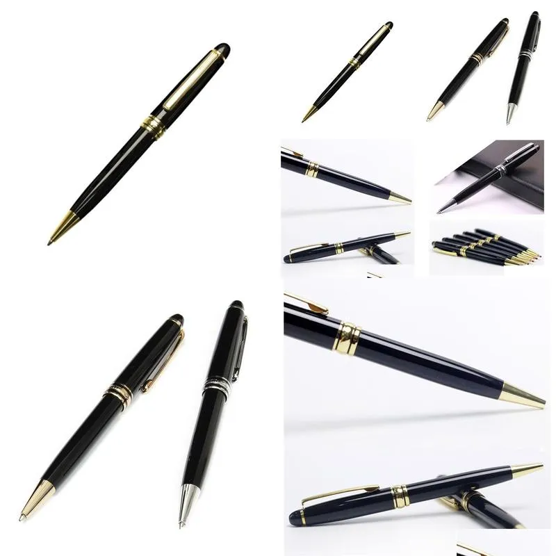 wholesale Luxury Black Resin Ballpoint pen High quality Writing Ball point pens Stationery School Office supplies