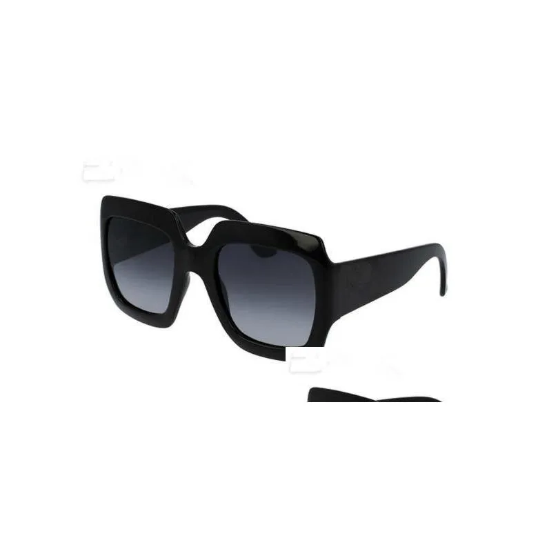 083s 008 54mm oversized square black women sunglasses with tags box mixed color glittered gradient oversized square sunglasses