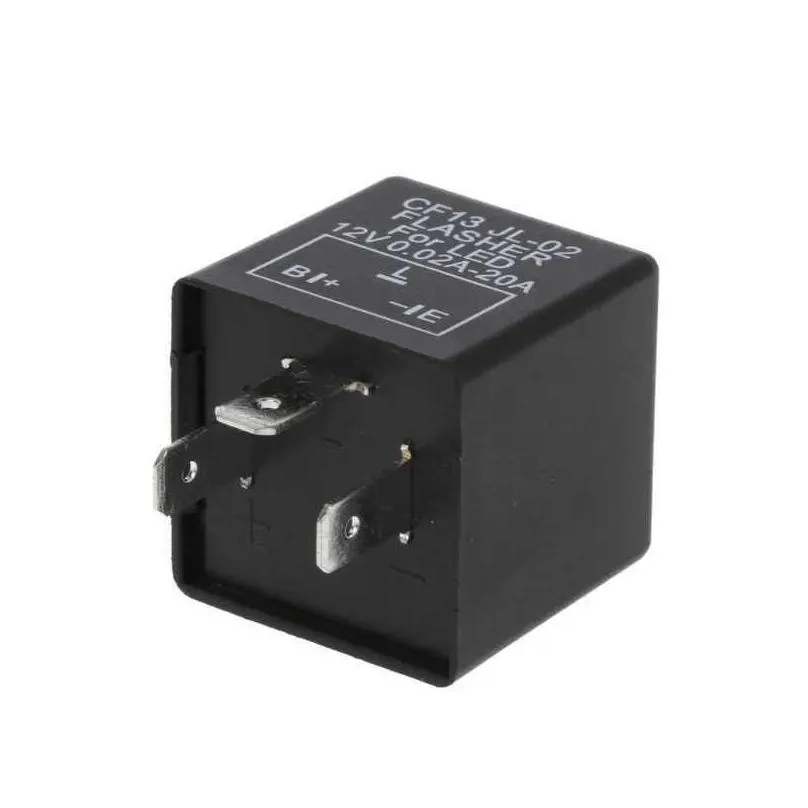 12V 3 Pin CF13 CF14 JL-02 Electronic Car Flasher Relay to Fix LED Light Turn Signal Hyper Flash Blinking