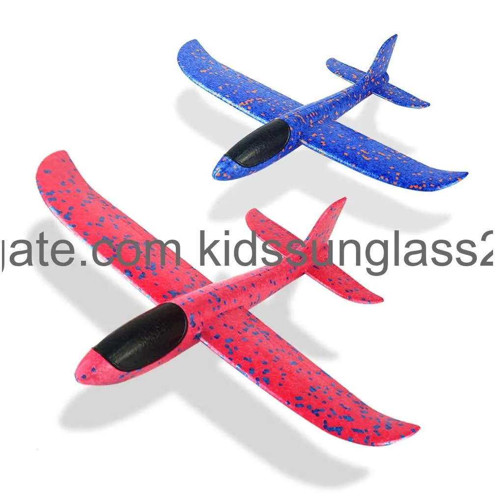airplane toys 17.5 large throwing foam plane 2 flight mode glider plane flying toy for kids gifts for 3 4 5 6 7 8 9 10 11 years old boy outdoor sport toys birthday party favors foam airplane