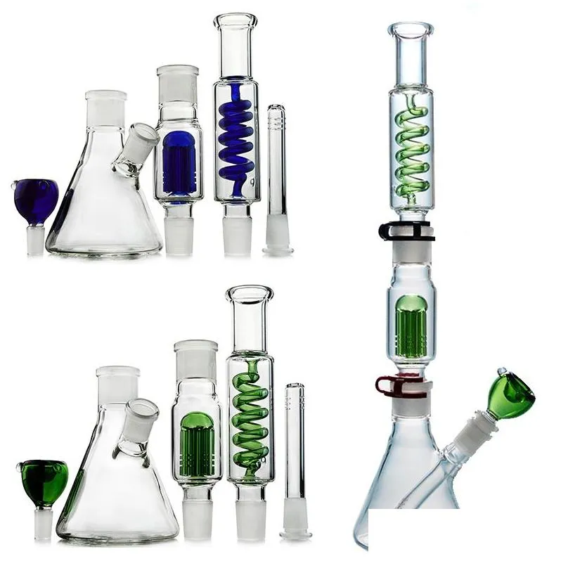 16 inch tall build a beaker bong 6armstree percolator straight tube big glass bongs zable coil large water pipes dab oil rig