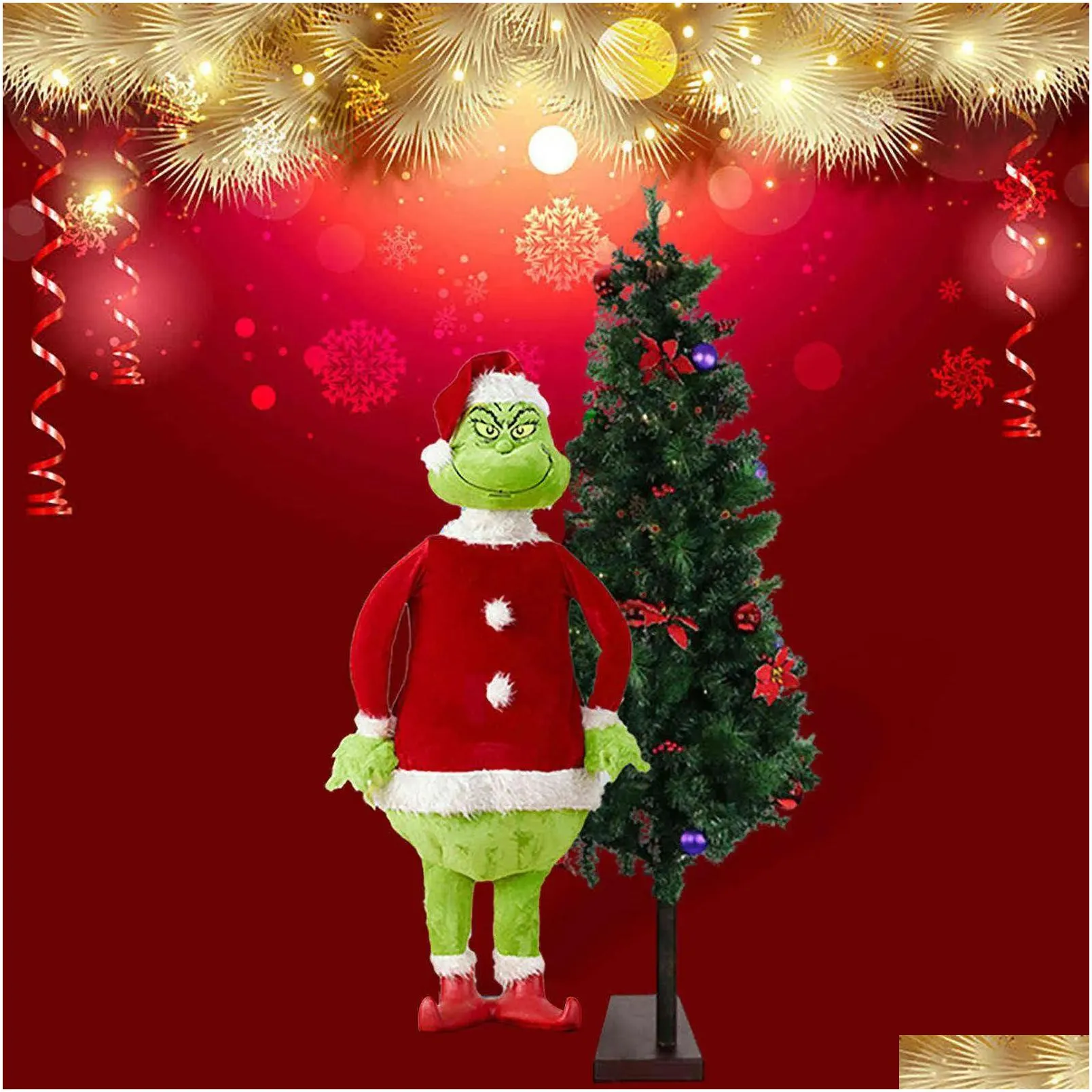 Christmas Decorations Realistic Animated Christmas Ornament Tree Room Decoration 2023 Doll Gift Decoracin Navidea Fy7743 1120 Drop Del Dhcmr