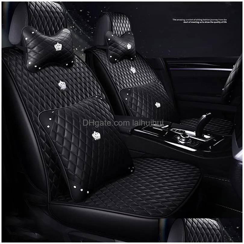 purple automobile car seat covers pu leather universal car seat cover for  subaru honda auto interiors accessories 1 set