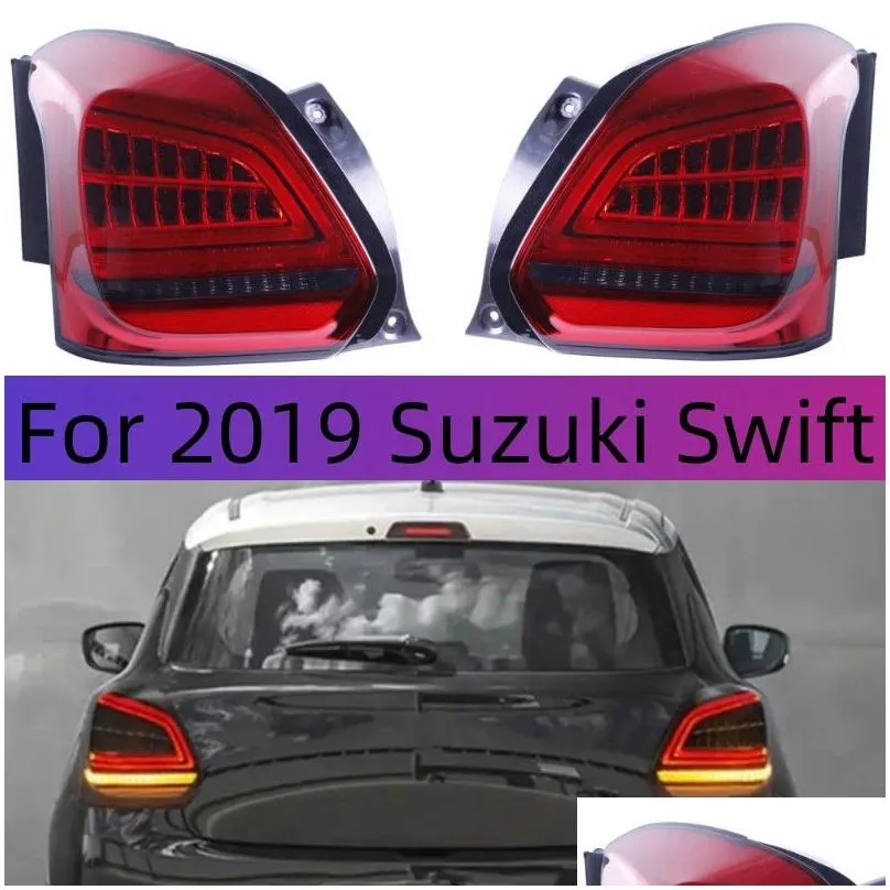 Car Styling for 20 19 Suzuki Swift Taillight Assembly LED Running Light Streamer Turn Signal Brake Reverse Lamp