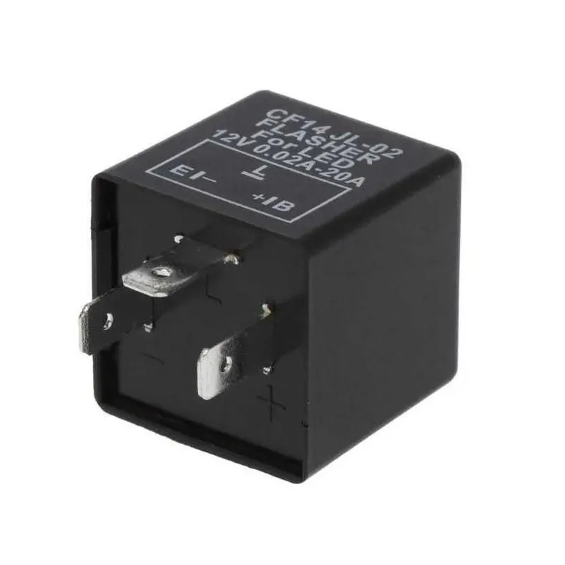 12V 3 Pin CF13 CF14 JL-02 Electronic Car Flasher Relay to Fix LED Light Turn Signal Hyper Flash Blinking