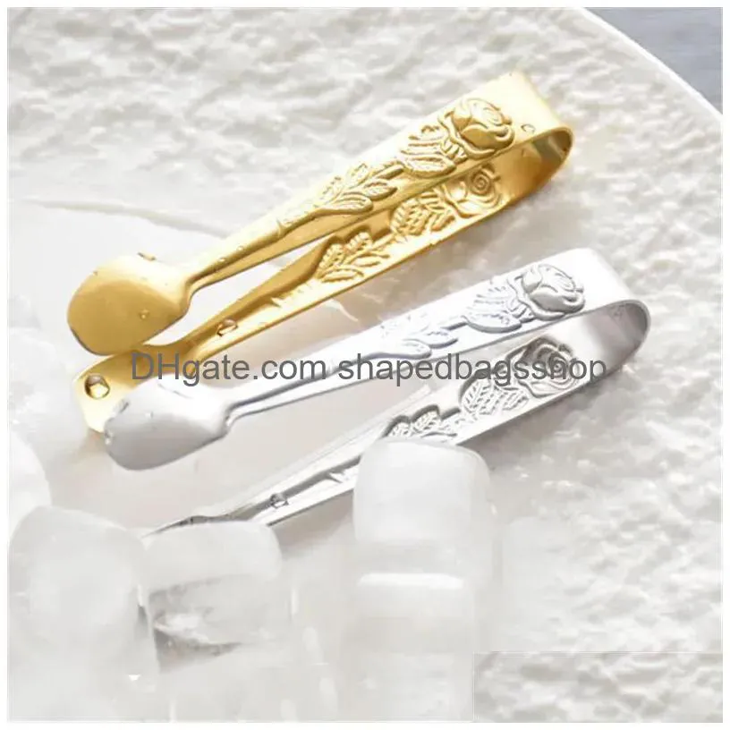 Other Kitchen Tools Rose Engraved Mini Tong Sugar Ice Clip Kitchen Bar Tool Drop Delivery Home Garden Kitchen, Dining Bar Kitchen Tool Dhj4X