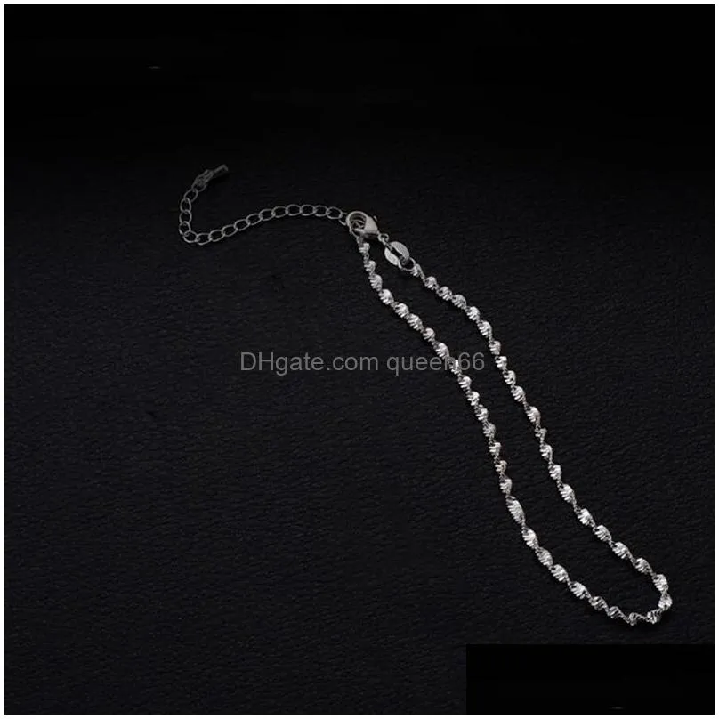 Anklets Fashion Twisted Weave Chain For Women Anklet 925 Sterling Sier Anklets Bracelet Foot Jewelry On 210507 Drop Delivery Jewelry Dhuef