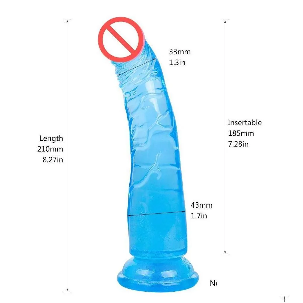 Other Health Beauty Items Erotic Soft Jelly Dildo Realistic Anal Strapon Big Penis Suction Cup Toys For Adts Woman J1735 Drop Deliv