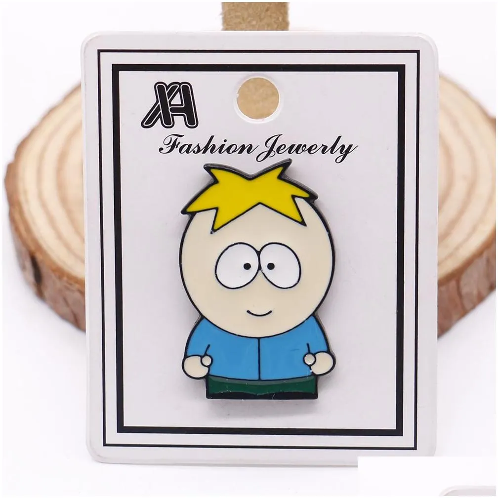 Cartoon Accessories Soutark Eric Cartman Ass Badge Cartoon Animationl Brooch Pin Cute Boy Accessory S006 Drop Delivery Baby, Kids Mate Dhwqu