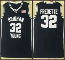 CUSTOM College Basketball Wears College Men`s Brigham Young Cougars #32 Jimmer Fredette 2010-11 Navy Blue College Basketball BYU Cougars Jer