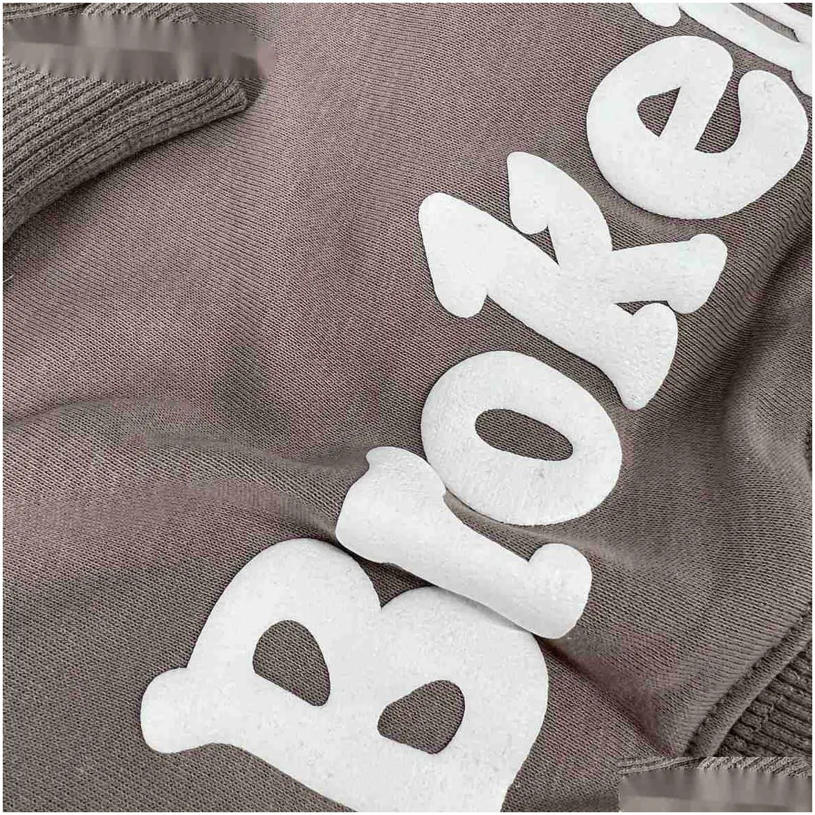 Broken Planet Men Women Hoodie American Street Couple`s Little Popular Fashion Brand Graffiti Foaming Letter Print Y2k 3d Foamgraffiti Coat