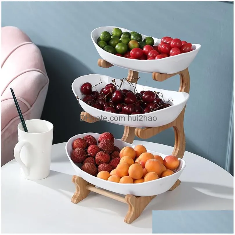 dishes plates table plates for serving plates dinnerware wooden partitioned dish snack candy cake stand bowl food fruit plates set tableware
