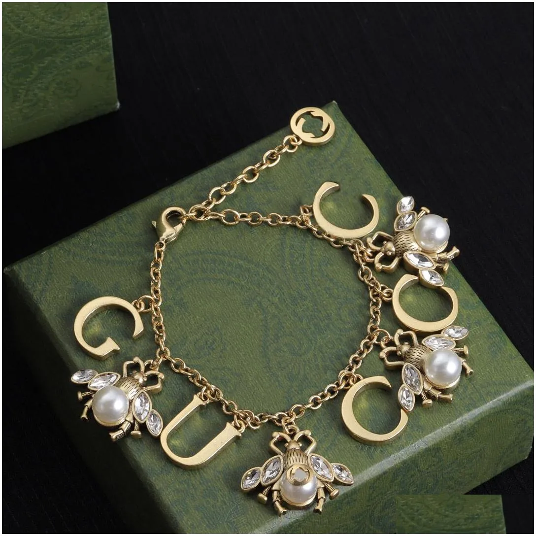 Designer Bracelet Diamond Bracelet Pearl Bee Bracelet G Jewelry Gift