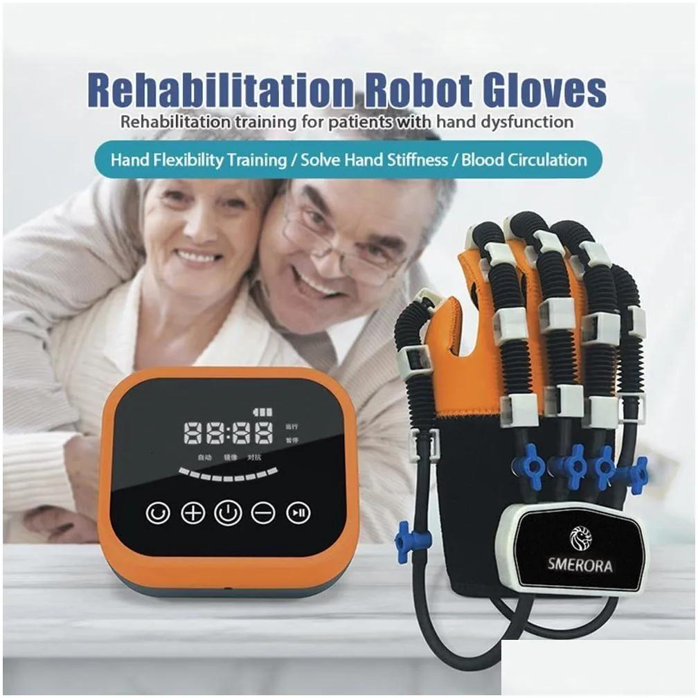 Portable Slim Equipment Rehabilitation robot gloves stroke hemiplegia training equipment hand home pneumatic function mechanical finger board to