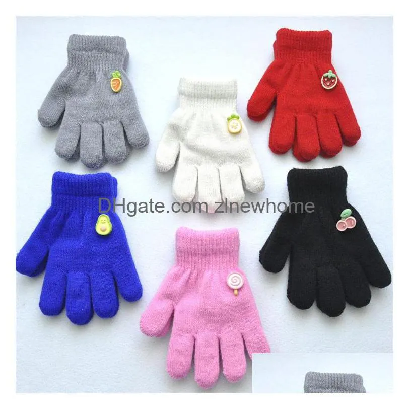 Party Favor Party Favor 5-11 Year Old Children Winter Gloves Warmth Plush And Thick Double-Layer Sports For Students Cute Carrot Stber Dhujt