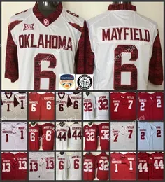 Oklahoma Sooners Football Jerseys 1 MURRAY 2 LAMB 6 MAYFIELD 28 PETERSON 32 PERINE NCAA College Football Jersey