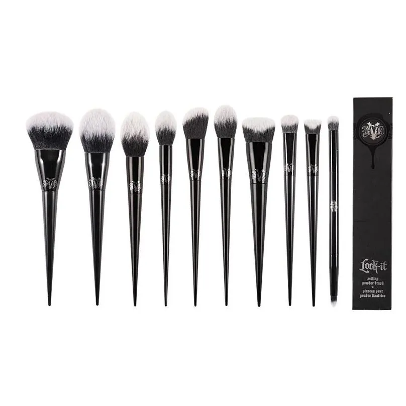 Eye Shadow KVD Makeup Brushes Series Blusher Powder Foundation Concealer Blending Cosmetic Beauty Make Up Brush Tool Maquiagem 230211