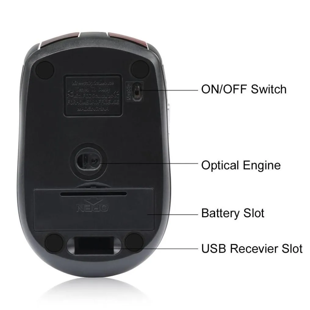 Mice 2.4Ghz Usb Optical Wireless Mouse With Receiver Portable Smart Sleep Energy-Saving For Computer Tablet Pc Laptop Desktop White Dr