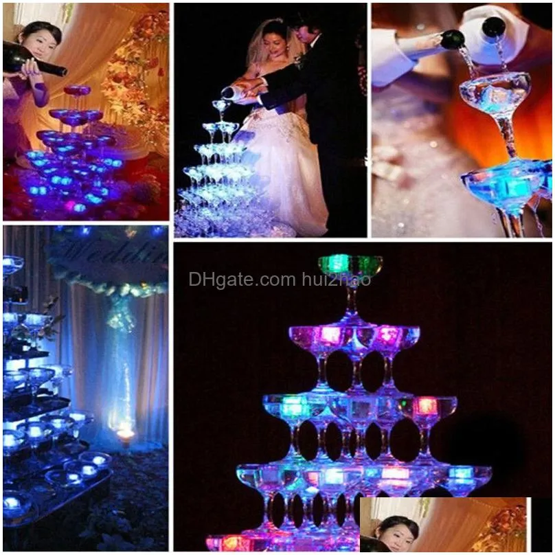 led ice cubes glowing party ball flash light luminous neon wedding festival christmas bar wine glass decoration supplies