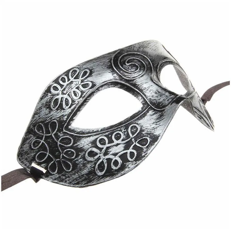 party half face retro greek roman warrior halloween silver mask uni party venetian masquerade decorations mardi gras masks for christmas