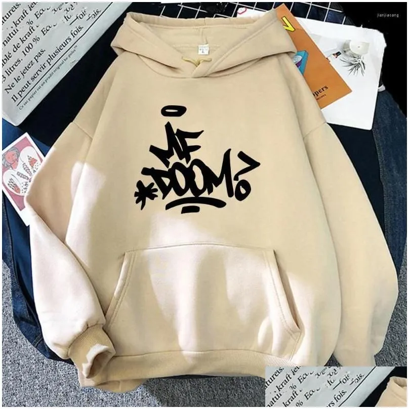 Men`S Hoodies & Sweatshirts Mens Hoodies Mf Doom Mf-Doom Rapper Print Hoodie Novelty Autumn/Winter Sweatshirt O Neck Long Sleeve Cloth Otn1E