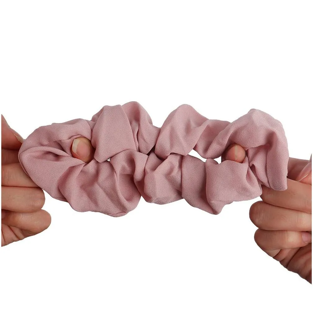 On Sale 1pcs New Large Hair Bows Scrunchies Silk Ponytail Holder Hair Accessories Elastic Bands Bowknot Scrunchy Gum