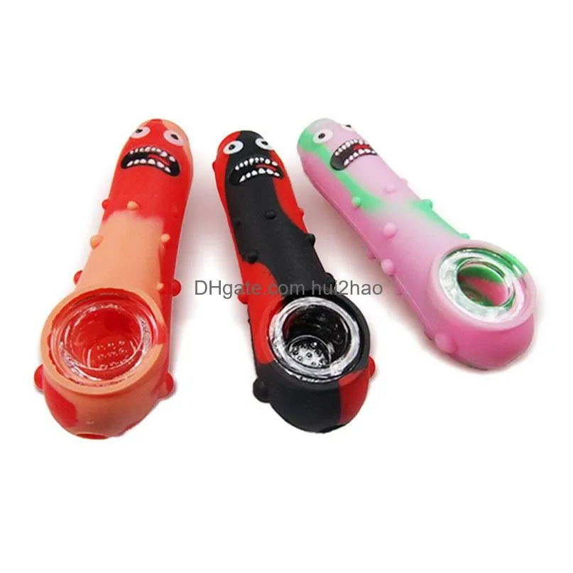 cucumber water pipe chroma silicone pipes travel mini tobacco pipes cigarette tubes dry herb accessories smoking pipe for dry herb portable