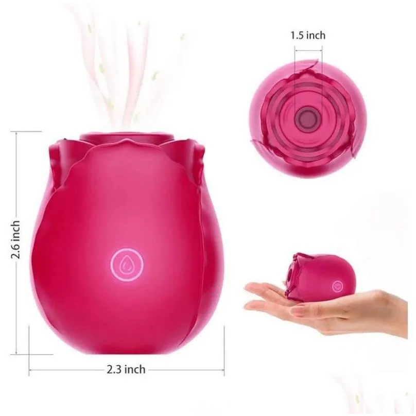 Other Health & Beauty Items Rose Vibrator Clitoral Sucking Intense Suction Tongue Lick Clit Stimulator Nipple Massager for Woman Oral