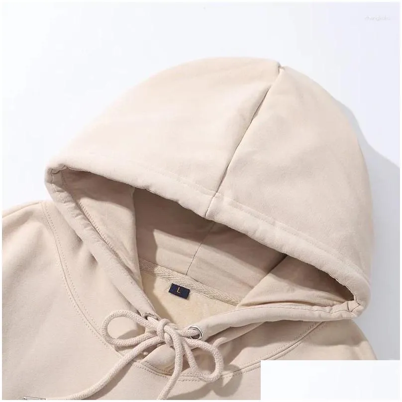 Men`s Hoodies 21.1oz 600g SuperSoft Fleece Thickened Pullover Hoodie Sweater Blank Basic And Women`s Solid Coat Sweatshirt Men