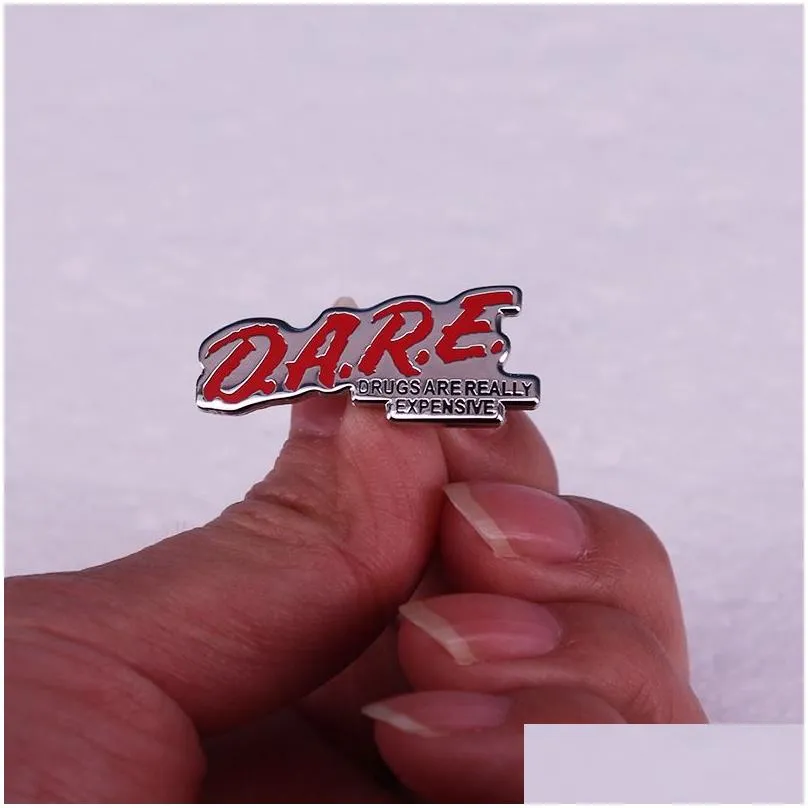 DARE are really expensive enamel pin humorous insignia Cute Anime Movies Games Hard Enamel Pins Collect Metal Cartoon Brooch