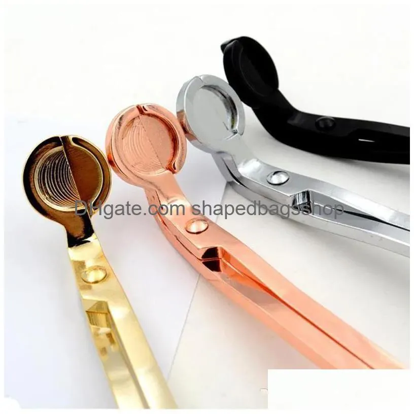 Scissors Stainless Scissors Steel Snuffers Candle Wick Trimmer Rose Gold Cutter Oil Lamp Trim Scissor Drop Delivery Home Garden Tools Dhokh