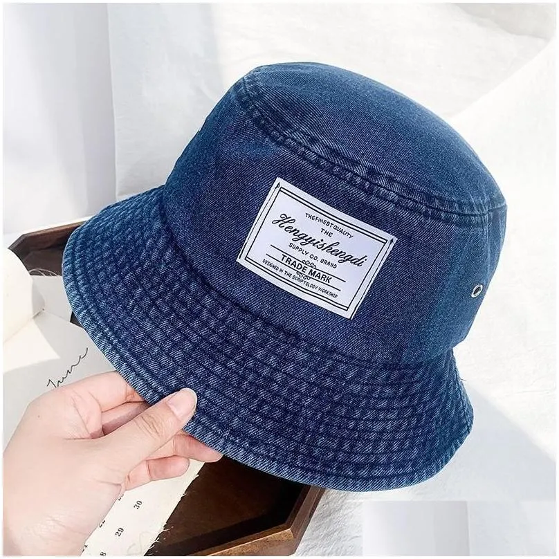 Caps & Hats  Denim Bucket Hats Women Men Panama Outdoor Hip Hop Retro Washed Girl Fisherman Street Merchandise H 220519 Drop Del Dhscw