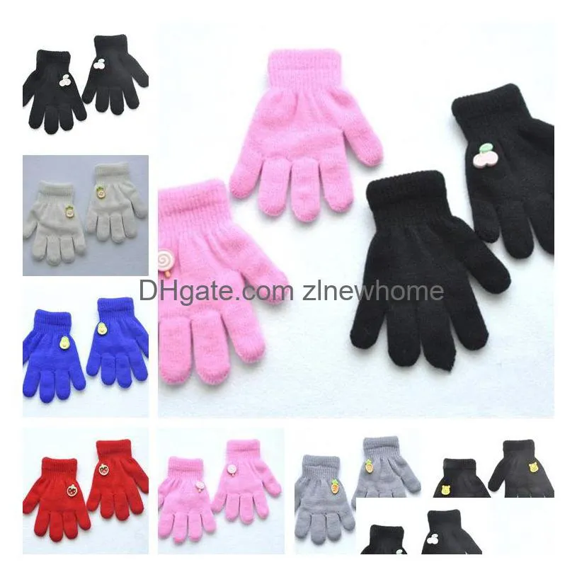 Party Favor Party Favor 5-11 Year Old Children Winter Gloves Warmth Plush And Thick Double-Layer Sports For Students Cute Carrot Stber Dhujt