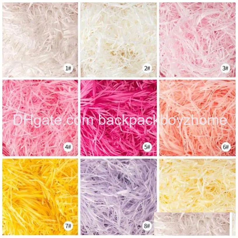 100g/pack 27 colors wraps fashion craft shredded crinkle paper basket shred shredded tissue paper grass filler wedding party gift