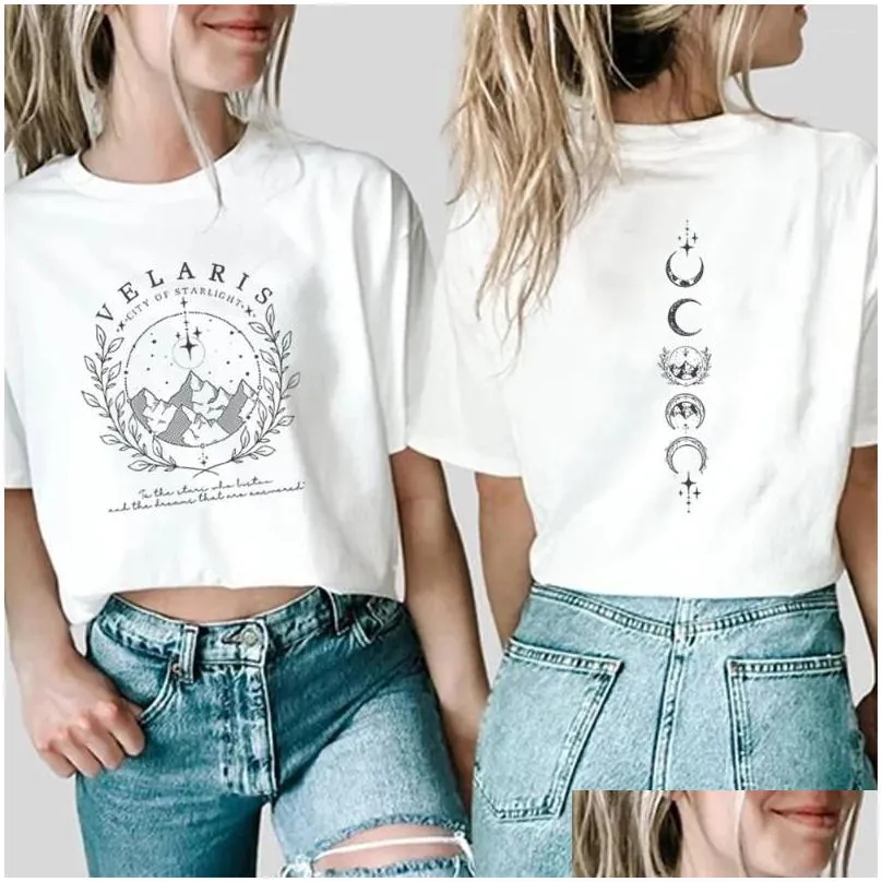 Women`s T Shirts Velaris Shirt City Of Starlight The Night Court SJM Merch ACOTAR Tees Unisex Trendy Harajuku Casual Tops