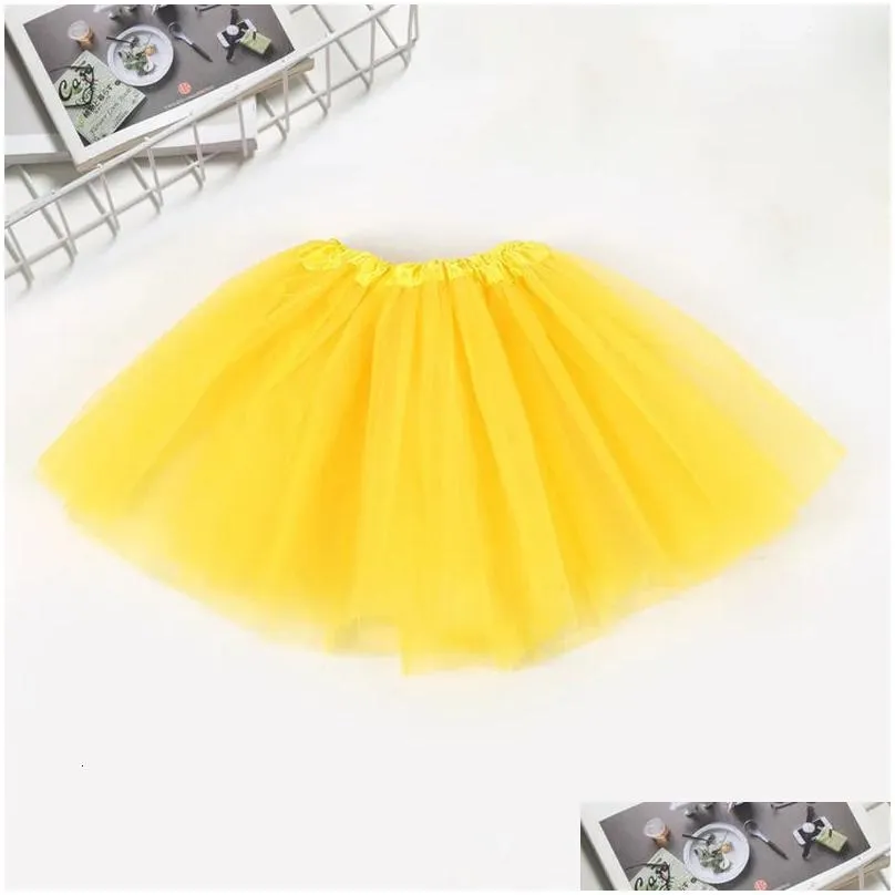 Skirts Skirts Baby Girl Solid Color Tutu Skirt Kids Princess Girls Birthday Party 2-8Y Dance Body Drop Delivery Baby, Kids Maternity B Dhzej