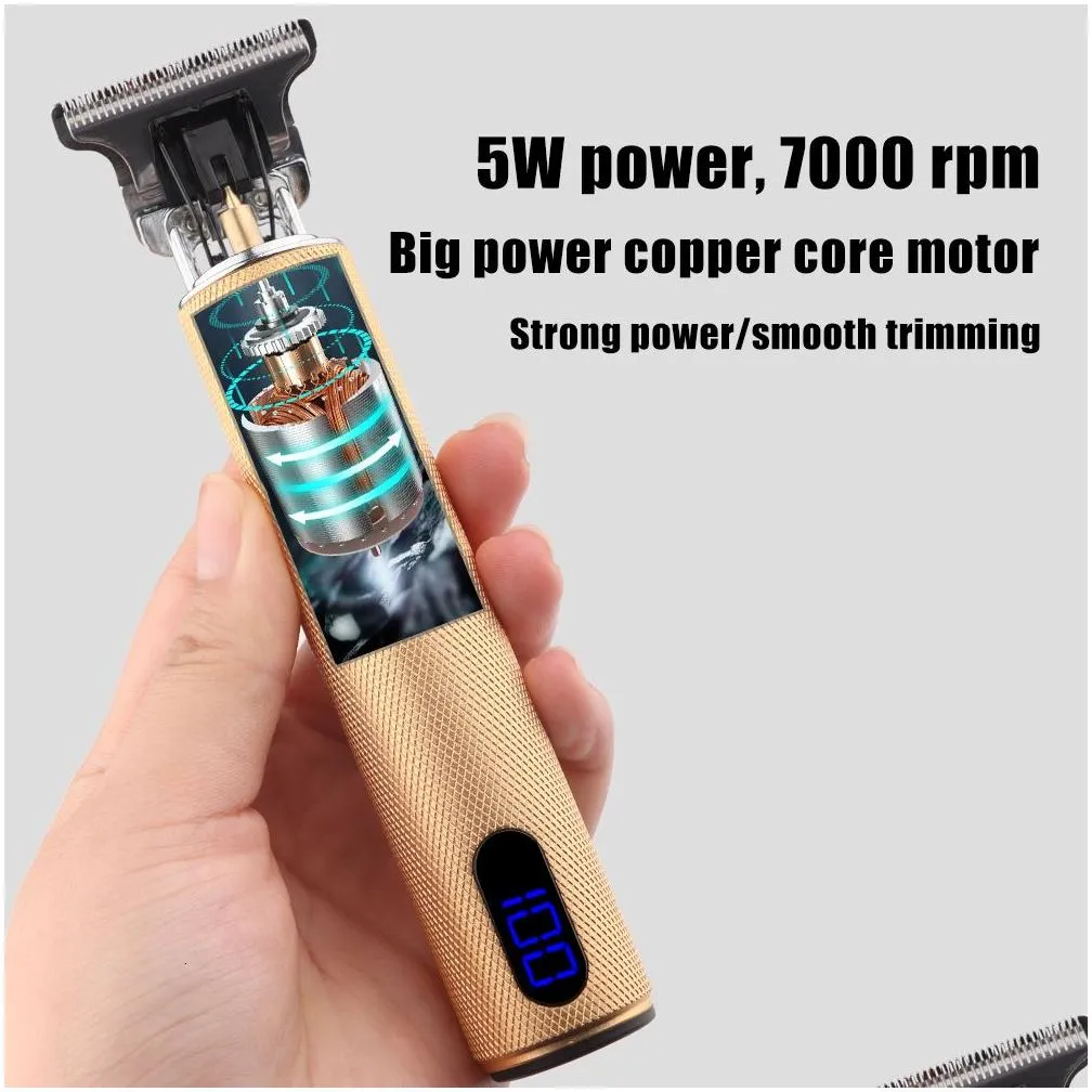 Hair Trimmer All Metal Vintage T9 Machine Women`s Hair Clipper Hairdresser Professional Haircut Machine 0 Mm Nose and Ear Trimmer Finish Man