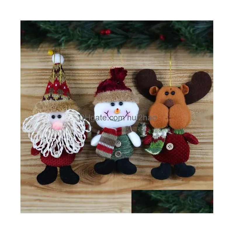 santa claus snow man doll christmas decorations xmas tree gadgets ornaments doll christmas gift g666