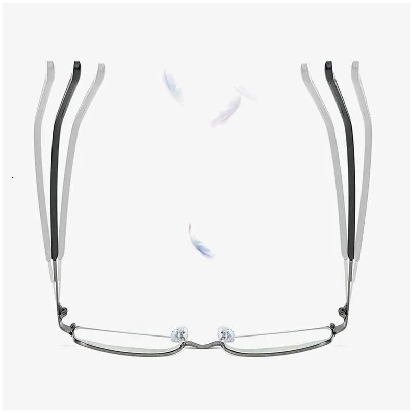 Reading Glasses RBENN Stainless Steel Men Business Reading Glasses Full Frame Metal Presbyopia Optical Eyeglasses 0.75 1.75 2.25 2.75 5.0 6.0