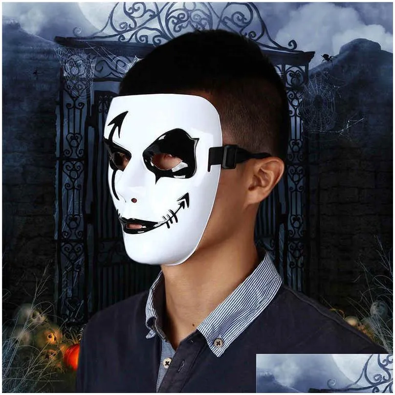 fashion halloween mardi gras mask white hip hop street dancing full face venetian mens masked ball masks festive masquerade party