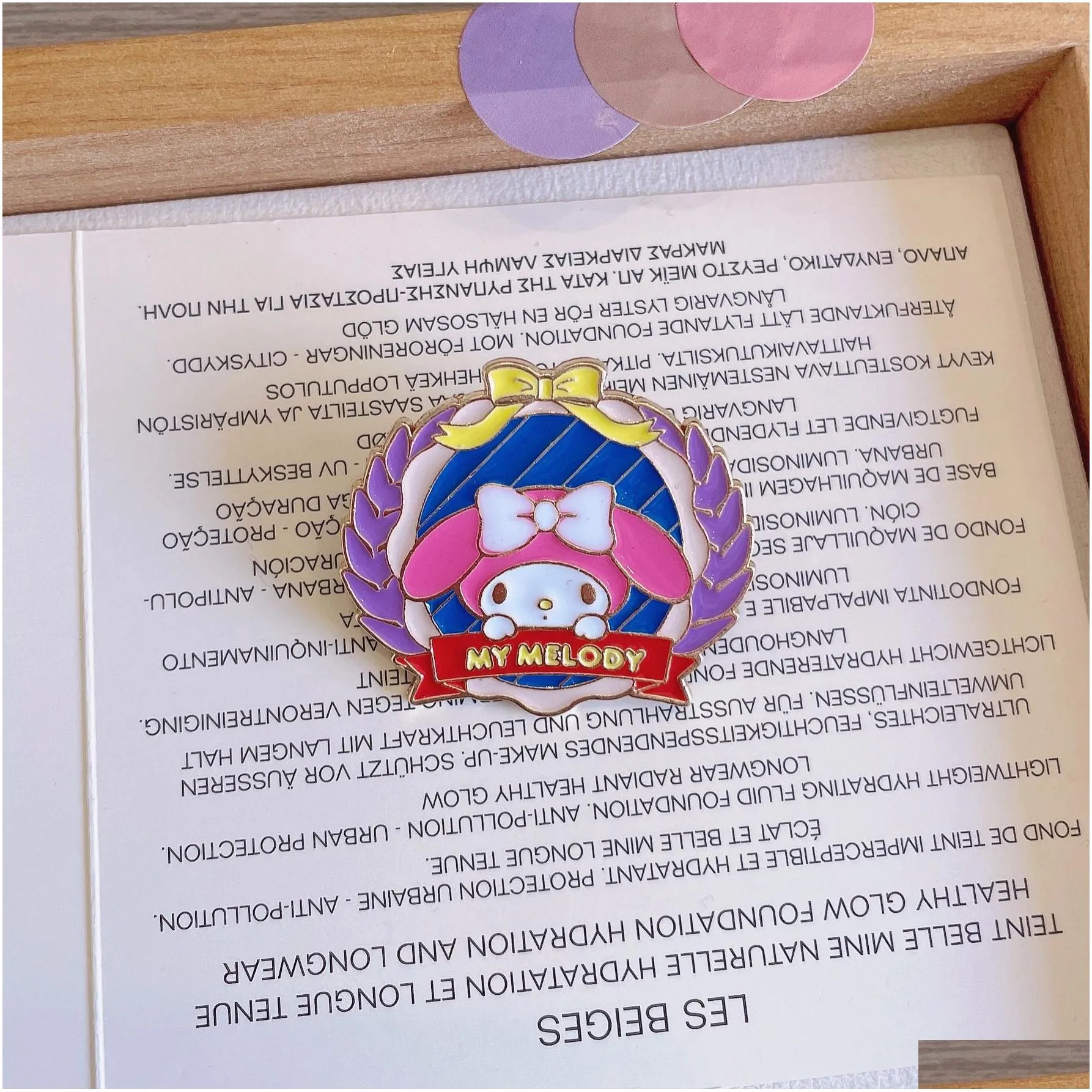 Cartoon Accessories Kuromi Melody Cats Brooch Pink Bowknot Cute Movies Games Hard Enamel Pins Collect Metal Cartoon Backpack Hat Bag C Dh48R