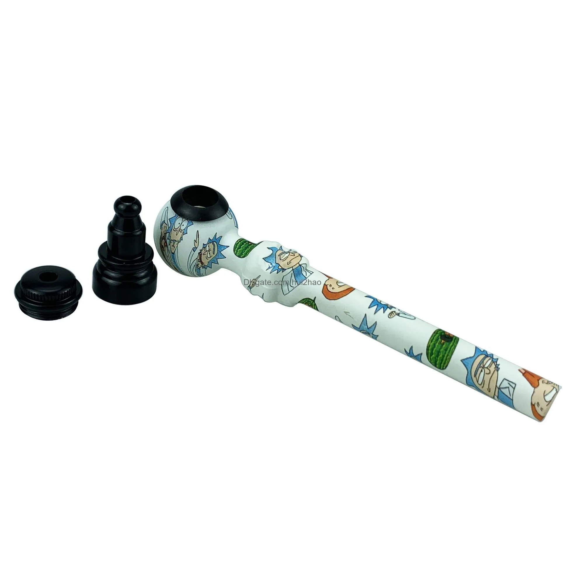 cartoon decal decal hand pipe wholesale tobacco with bowl silicone pipes