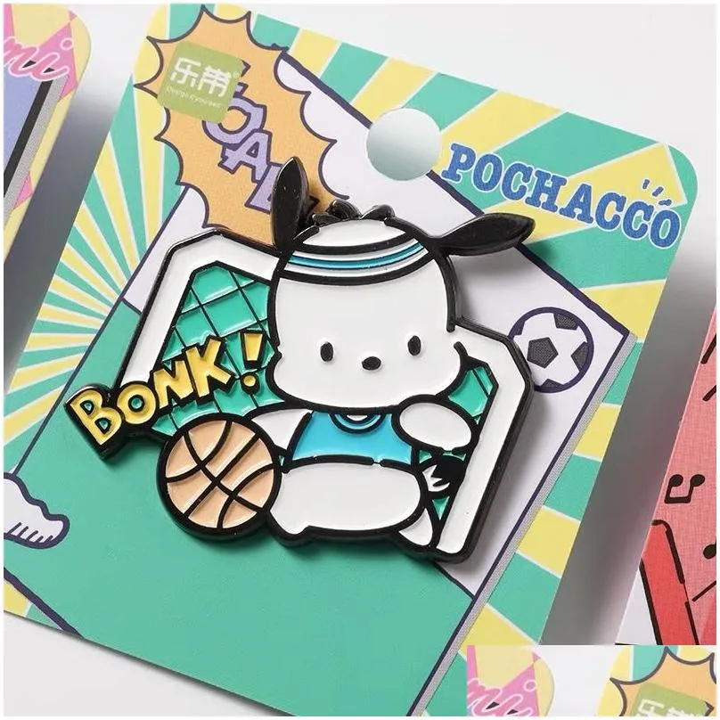 Cartoon Accessories Kuromi Play Sports Brooch Cute Movies Games Hard Enamel Pins Collect Cartoon Backpack Hat Bag Collar Lapel Badges Dhggb