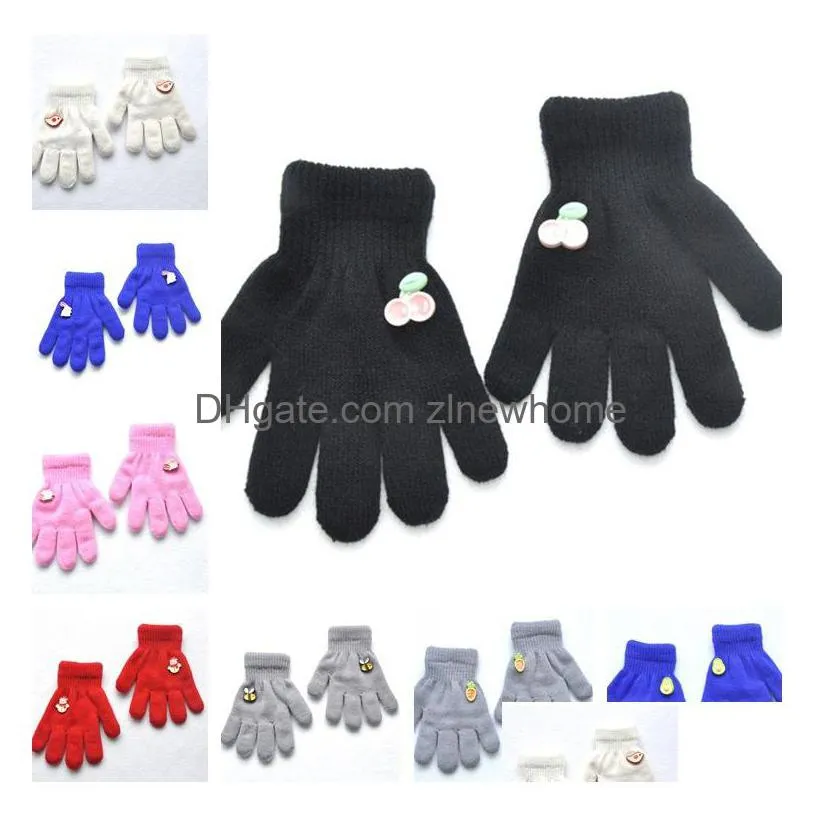 Party Favor Party Favor 5-11 Year Old Children Winter Gloves Warmth Plush And Thick Double-Layer Sports For Students Cute Carrot Stber Dhujt