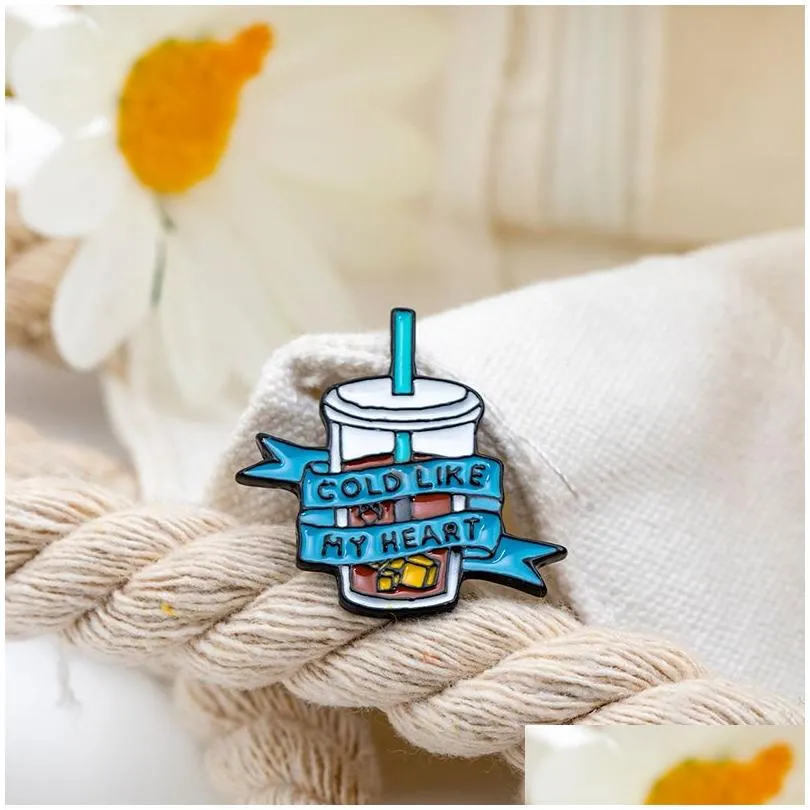 Iced coffee pin badge Anime brooch badge accessory cold like my heart