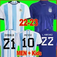 2022 World Cup soccer Jersey football shirt DYBALA AGUERO MARADONA DI MARIA MESSIs Men Kids kit sets uniforms National Team
