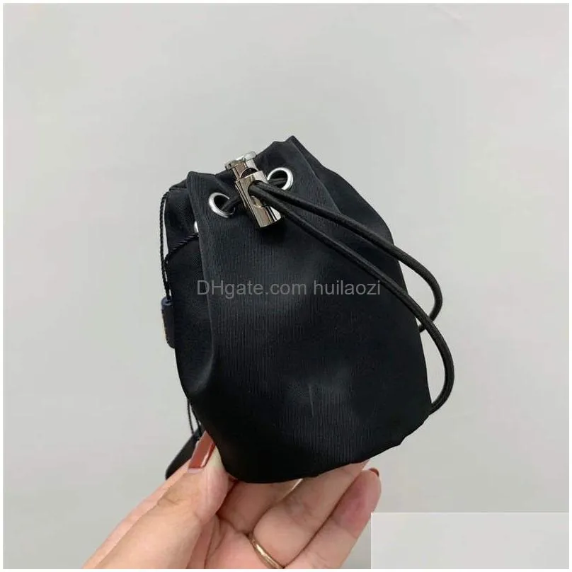 women keychains shoulder messenger bags drawstring classic hand bag bucket waist keychain